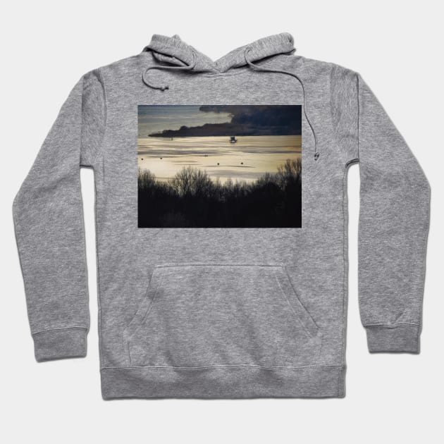 Lake reflection waves landscapes Hoodie by marghe41